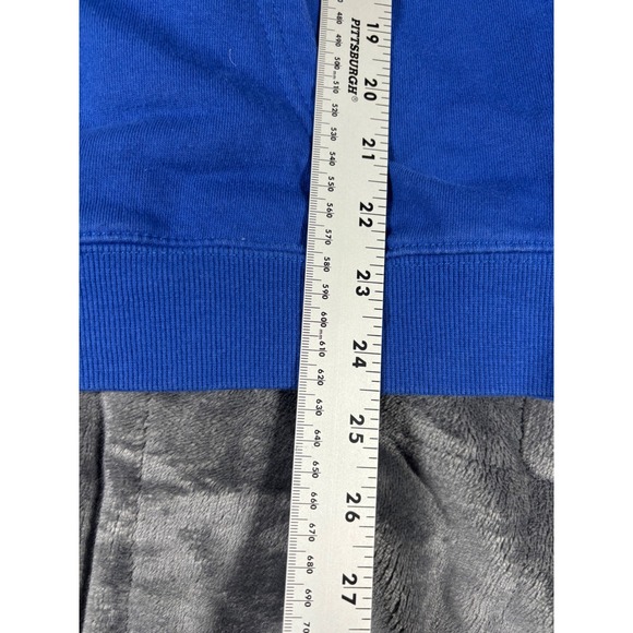 Garage Royal Blue Full Zip Hoodie Mens XXS Relaxed Fit Solid Hooded Sweatshirt - Picture 5 of 7